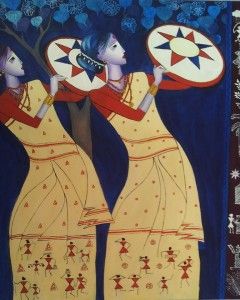 Bihu Dance Painting, Dance Sketches, Bihu Dance, Dance Abstract, Dance Illustration, Water Artwork, Dance Of India, Dance Painting, Panda Painting