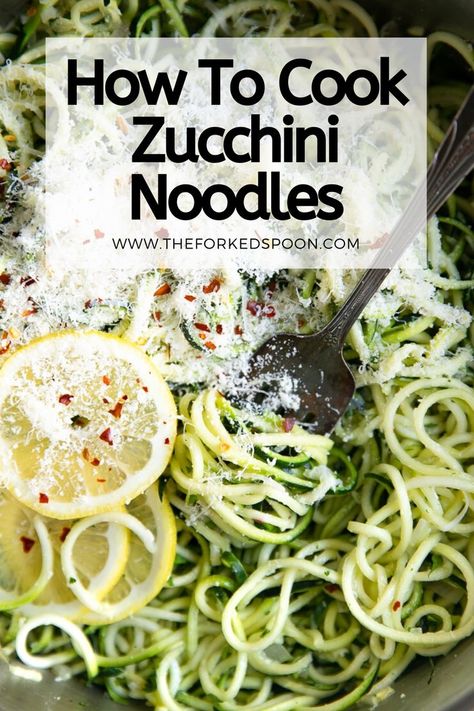 Meals With Zucchini, Cooking Zucchini, Cooking Zoodles, Making Zucchini Noodles, Cook Zucchini Noodles, Cook Zucchini, Low Carb Healthy, Chef Kiss, Zucchini Noodle Recipes