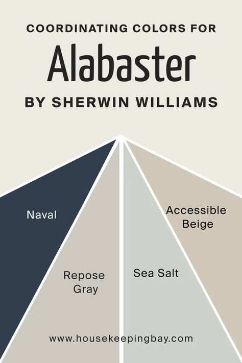 Alabaster Coordinating Colors, Sherwin Williams Paint Colors Green, Best Sherwin Williams Paint, Sw Alabaster, Interior Paint Schemes, Best Neutral Paint Colors, Alabaster Color, Sherwin Williams Alabaster, Sherwin Williams White