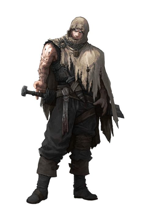 Character Concept art: Warrior by kenji893 Concept Art Warrior, Draconic Sorcerer, Nail Bat, Character Wallpaper, School Project, Fantasy Warrior, Arte Fantasy, Fantasy Rpg, Character Design Male