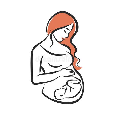 Pregnant woman stylized silhouette, mother care icon. Vector vector illustration Mom Drawing, Breastfeeding Art, Mother Care, Imagenes Mary Kay, Pregnancy Art, Easy Love Drawings, Stick Figure Drawing, Mandala Art Therapy, Woman Sketch