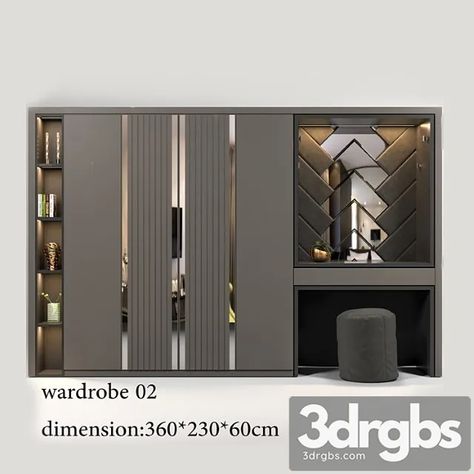 Download Link: https://3ds-max.org/furniture/wardrobe-display-cabinets/wardrobe02-3dsmax-download/ Wardrobe Design Aesthetic, Latest Wardrobe Designs, Wardrobe Display, Modern Wardrobe Design, Wardrobe Aesthetic, Wardrobe Design Modern, Bedroom Wardrobe Design, Bedroom Cupboard, Modern Cupboard Design