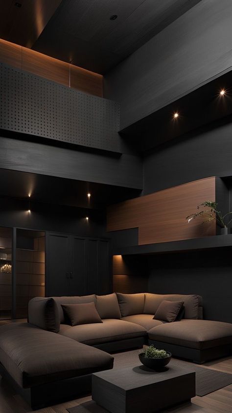 Living Room Makeovers, Dark Interior Design, Living Room Decor Lights, Wall Art Decor Bedroom, Black Bedroom Design, Cozy Living Room Design, Dark Living Rooms, Living Space Decor, Aesthetic Living Room