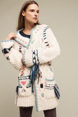 Shop the Lima Handknit Cardigan and more Anthropologie at Anthropologie today. Read customer reviews, discover product details and more. Handknit Cardigan, Boho Lifestyle, Estilo Hippie, Embroidered Cardigan, Crochet Inspiration, Anthropologie Sweater, Cardigan Pattern, Knitwear Design, Knit Outfit