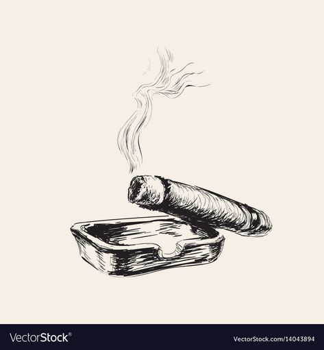 Ciggerate Draw, Ashtray Drawing, Ashtray Tattoo, Cigars Tattoo Ideas, Ciggerate Box Drawing, Ciggaretes Drawings, Cigars Drawing, Box Of Ciggarates Drawing, Hipster Icons