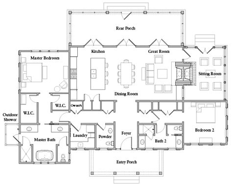 Lowcountry House, Cottage Floorplan, Artist Cottage, Palmetto Bluff Homes, Cottage Flooring, Dual Occupancy, Bedroom Sitting Room, Resort Lifestyle, Lake Homes