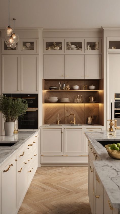 Kitchen Ideas Modern Luxury: Let's Transform Your Cooking Space Modern Timeless Kitchen, Griege Kitchens Modern, Griege Kitchens, Living Room Modern Classic, Modern Transitional Kitchen, Classic Contemporary Kitchen, Modern Luxury Kitchen, Kitchen Ideas Modern Luxury, Kitchens Luxury