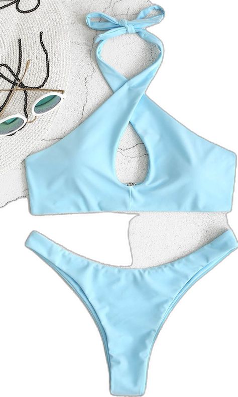 Hello July, Light Sky Blue, Cute Bikinis, Cute Fits, Swimwear Collection, Swimwear Fashion, Bathing Suit, Sky Blue, Light Blue