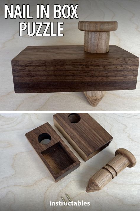 Diy Wood Puzzle, Puzzle Box Diy, Puzzle Gift Ideas, Diy Wooden Puzzles, Wood Puzzle Game, Diy Wooden Games, Wood Puzzles Diy, Wood Puzzle Box, Geocaching Containers