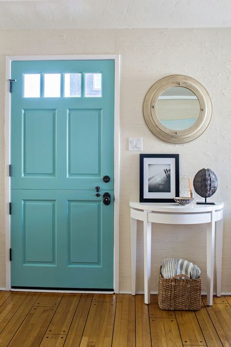 Turquoise Door, Front Door Decal, Door Images, House Of Turquoise, Dutch Door, Design Remodel, Front Door Colors, Home Safes, Door Color