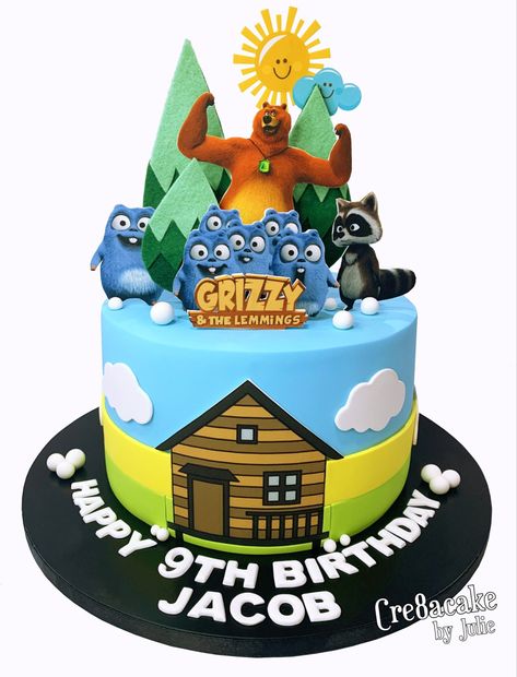 Grizzy And The Lemmings Birthday Theme, Grizzy And The Lemmings Cake, Grizzly And The Lemmings, Paw Patrol Birthday Party Cake, Grizzy And The Lemmings, 4th Birthday Cake, 5th Birthday Cake, Cakes Design, 4th Birthday Cakes