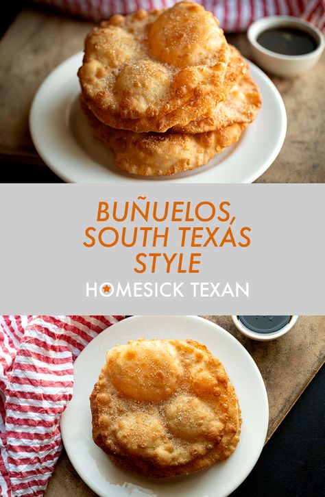 Buñuelos, South Texas style | Homesick Texan Texan Recipes, Texmex Recipes, Bunuelos Recipe, Texas Recipes, Homesick Texan, Texmex Food, Flat Breads, Fried Tortillas, Regional Food