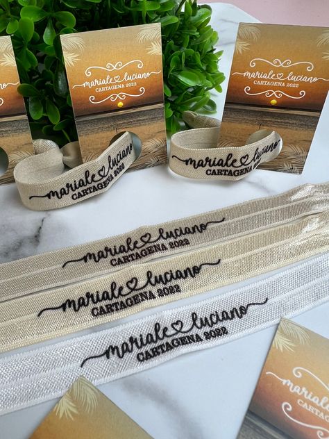 Bracelets For Wedding Guests, Wedding Bracelet For Guests, Trendy Custom Name Wristband, Adjustable Custom Name Bracelets For Party Favors, Fun Personalized Bracelets For Party Favors, Wedding Wristbands, Beach Party Favors, Custom Wristbands, Wedding Logo