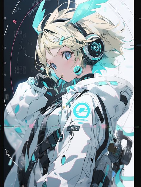 Newest Midjourney Wallpaper curated by ThetaCursed, License: CC BY-NC 4.0 Futuristic Anime Character Design, Woman With Headphones, Style Cyberpunk, Headphones Art, Sci Fi Wallpaper, Sci Fi Anime, Female Artwork, Aesthetic Wallpaper Iphone, Dark Anime Guys