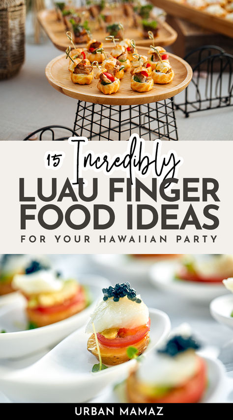 Luau Finger Food Ideas Hawaiian Finger Foods Appetizers, Lu Au Party, Tropical Theme Appetizers, Island Food Ideas, Luau Veggie Tray Ideas, Moana Inspired Food, Vegetarian Hawaiian Food, Hawaiian Snack Ideas, Tropical Appetizers Finger Foods