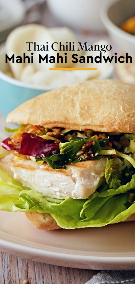 This Mahi Mahi sandwich takes fillet-o-fish to the next level! It's light, simple to make and most importantly, delicious. With a spicy mango aioli and the 𝗧𝗮𝘆𝗹𝗼𝗿 𝗙𝗮𝗿𝗺𝘀 𝗧𝗵𝗮𝗶 𝗦𝘁𝘆𝗹𝗲 𝗖𝗵𝗶𝗹𝗶 𝗠𝗮𝗻𝗴𝗼 𝗖𝗵𝗼𝗽𝗽𝗲𝗱 𝗞𝗶𝘁, this sandwich hits all the flavour notes you need, plus it only takes five (5) simple ingredients to come together. 𝘏𝘰𝘸 𝘦𝘢𝘴𝘺 𝘪𝘴 𝘵𝘩𝘢𝘵?! Mahi Sandwich Recipe, Mahi Mahi Sandwich, Mahi Mahi Recipes Baked, Mahi Sandwich, Baked Mahi Mahi, Mahi Mahi Recipe, Mahi Mahi Recipes, Chili Mango, Thai Chili