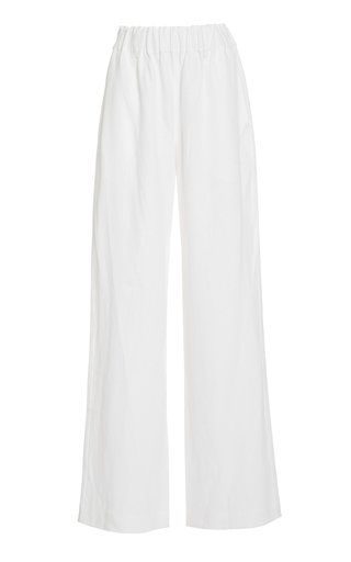 Tailored Tops, White Flowy Pants, White Linen Pants Outfit, Wide Leg White Linen Pants, Linen Pants Outfit, White Linen Pants, Looks Party, Pretty Blouses, Flowy Pants