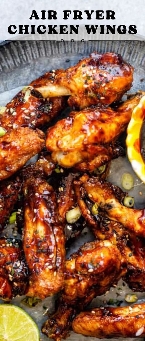 Make Air Fryer Chicken Wings once and you will be hooked! The wings are first seasoned then air fried until crisp and juicy. You can serve them as they or with your choice of sauce and prepare to drool! Crispy Baked Chicken Wings Air Fryer, Chicken Wing Marinade Air Fryer, Airfryer Chicken Wings, Chicken Wings In Air Fryer, Air Fried Chicken Wings, Power Cooker Recipes, Chicken Wing Marinade, Shake N Bake Chicken, Easy Chicken Wing Recipes