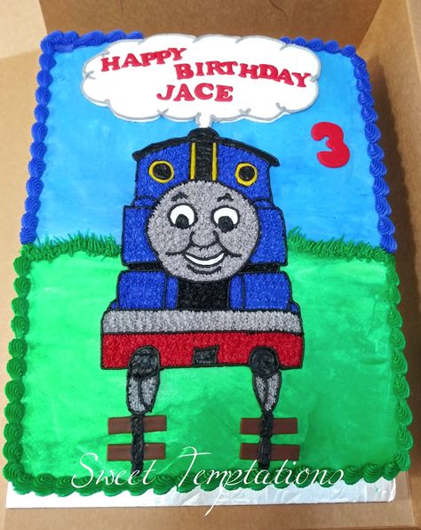 Train Sheet Cake, Diy Thomas The Train Cake, Thomas The Train Smash Cake, Thomas The Train Sheet Cake, Thomas The Train Birthday Cake, Fondant Thomas The Train Tutorial, Thomas The Train Square Cake, Thomas Birthday Cakes, Thomas The Tank Engine Cake 1st Birthday