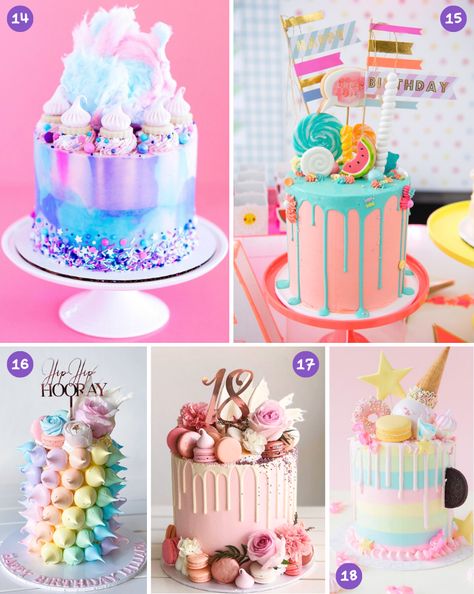 Birthday Cakes 13, Candy Theme Cake, Cakes For Teenagers, Birthday Cake Alternatives, Birthday Sleepover Ideas, Charlotte Cake, Teen Cakes, Candy Birthday Cakes