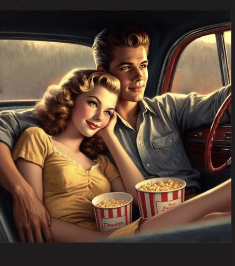 Valentine Pictures Couples, Romantic Date Night Aesthetic, Retro Love Aesthetic, Old Love Aesthetic, 50s Couple, 90s Romcom, Aesthetic Faces, Tove Love, Ma Design