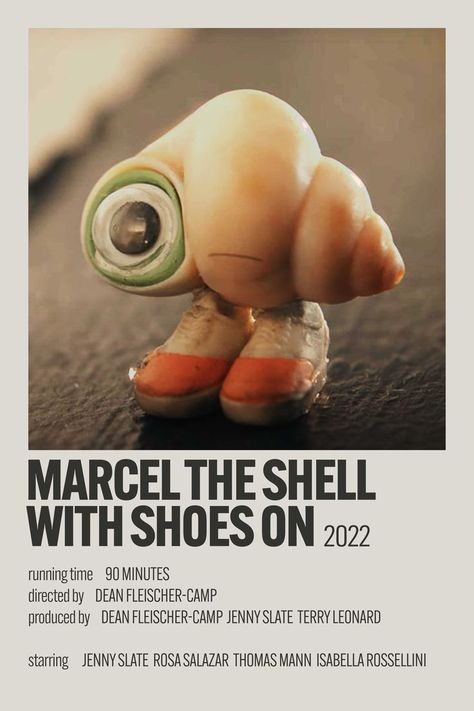 Marcel The Shell With Shoes On Poster, Marcel The Shell With Shoes On Tattoo, Marcel The Shell Tattoo, Marcel The Shell With Shoes On, Show Polaroid Poster, Short Film Ideas, Marcel The Shell, Alt Posters, Jenny Slate