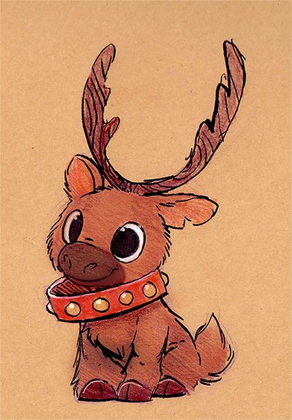 Reindeer Drawing, Christmas Drawings, Cute Christmas Wallpaper, Wallpaper Tumblr, Daily Painting, Christmas Drawing, Dessin Adorable, Painted Books, Christmas Paintings