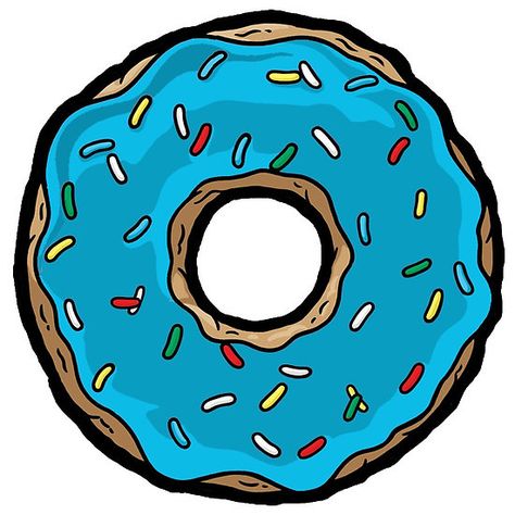 Blue Donuts. Anchor Stencil, Donut Drawing, Donut Cartoon, Donut Themed Birthday Party, Donut Art, Blue Donuts, Family Birthday Shirts, Tumblr Stickers, Donut Party