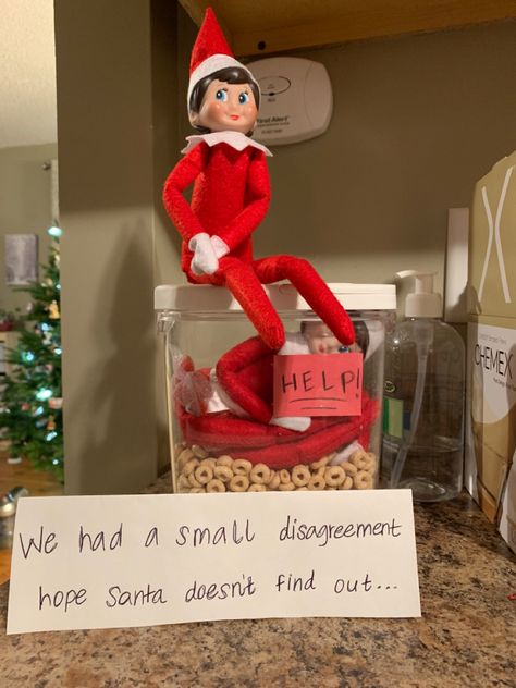 Elf Ideas 3 Elves, Elf On Shelf Ideas With Two Elves, Funny Elves On The Shelf Ideas, Elf On The Shelf Ideas Funny For Adults At Work, Elf On The Shelf Ideas 2 Elfs, Elf On The Shelf Ideas Hide And Seek, Brother And Sister Elf On The Shelf Ideas, Elf Dad Farted, Elf On Shelf 2 Elves