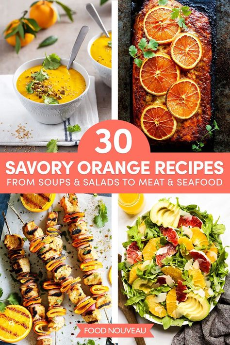 Adding a squeeze of orange is a simple way to brighten and freshen up easy meals. Get inspired by these 30 savory orange recipes! Beet Salad Recipes, Citrus Recipes, Orange Salad, Orange Recipes, Entree Recipes, Vegetable Sides, Fruit Recipes, Vegetable Side Dishes, Savoury Dishes