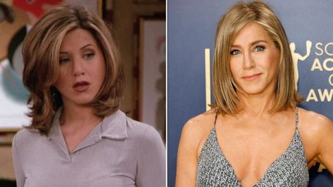 Jennifer Aniston Hair Journey: Our Favorite 21 Hairstyles Jennifer Aniston Shag Haircut, Rachel Cut, Jennifer Aniston Hairstyles, Aniston Hair, Iconic Hair, Kardashian Hair, Blonde Lob, Hair Evolution, Jennifer Aniston Hair