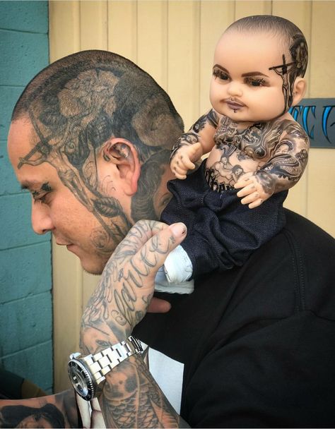 Bb Tattoo, Lil Homies, Anubis Tattoo, Full Bodysuit, Chicana Style, Cholo Art, Scary Tattoos, Insane Clown Posse, Full Body Suit