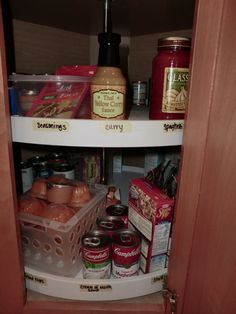 We have a large lazy susan in our corner cabinet. I have organized it and labeled it before but it is now in disarray, making it impossible to know what we have or ensure that food does not expire. So the other day I decided to tackle the mess and make it a more functional space. Organizing Lazy Susan Cabinet, Organize Lazy Susan Cabinet, Organizing Kitchen Cabinets, Lazy Susan Cabinet Organization, Lazy Susan Corner Cabinet, Kitchen Lazy Susan, Large Lazy Susan, Lazy Susan Cabinet, Diy Pantry Organization