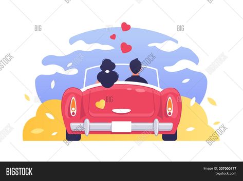 Love Man Woman Image & Photo (Free Trial) | Bigstock Couple Characters, Couple In Car, Love Vector, Vector Game, Coffee Vector, Valentine Postcards, Modern Books, Car Vector, Travel Icon