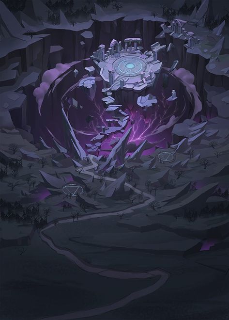 Void Fantasy Art, Void Magic Art, Alien Cave Concept Art, Dark Abyss Aesthetic, Underworld Concept Art, Underdark City, Dnd Backgrounds, Afk Arena, Rpg Map