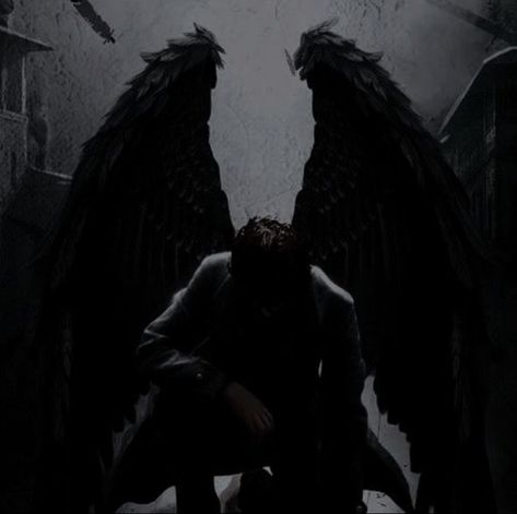 Human Wings, Dark Angel Wings, Fantasy Art Couples, Devil Aesthetic, Male Angel, Dark Wings, Angel Aesthetic, Black Wings, Modern Fantasy