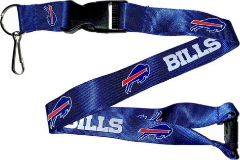 Rep your favorite NFL team with this Buffalo Bills Blue Team Lanyard. This officially licensed lanyard is 100% nylon with a detachable keyring and plastic slide buckle. It measures approximately 22 inches in length and is perfect for keys  badges or keycards. Team Logo Design, Bills Football, Sports Merchandise, Nfl Buffalo Bills, Dinner Dress Classy, Lanyard Keychain, Team Blue, Buffalo Bills, Nfl Teams