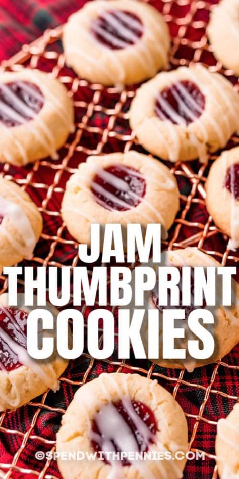 Best Shortbread, Christmas Cookie Tray, Jam Thumbprint Cookies, Christmas Cookie Recipes Holiday, Cookies Holiday, Thumbprint Cookies Recipe, Raspberry Cookies, Easy Christmas Cookie Recipes, Christmas Baking Recipes