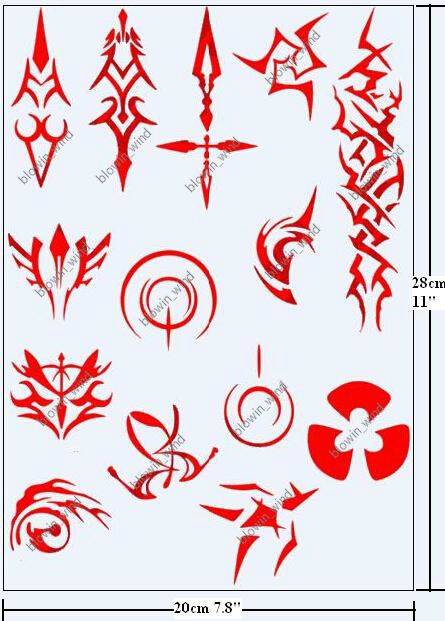 Cosplay Tattoo Sticker Fate Stay Night Emiya Shirou Saber Archer Tohsaka Rin Fate Tattoo, Archer Tattoo, Lion Art Tattoo, Fate Archer, Night Tattoo, Henna Tattoo Hand, Tattoo Outline Drawing, Anime Villians, Up Tattoos