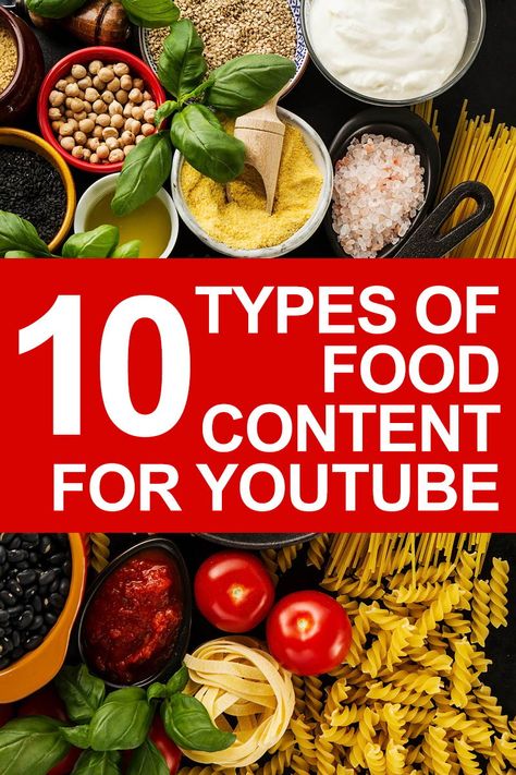 Want to start a food based YouTube channel? Here's 10 great types of video content you can produce to get started!  #foodbloggersofcanada Content For Youtube, Build A Library, Witchy Kitchen, Healty Dinner, Youtube Ideas, Food Video, Food Content, Food Channel, Cooking Channel