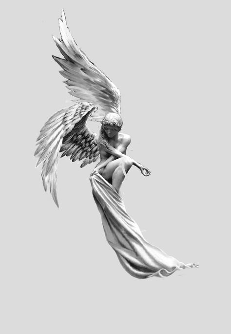 Female Angel Tattoo, Dark Angel Tattoo, Angel Sculpture Art, Angle Tattoo, Fallen Angel Tattoo, Guardian Angel Tattoo, Flying Angel, Lace Tattoo Design, Statue Tattoo