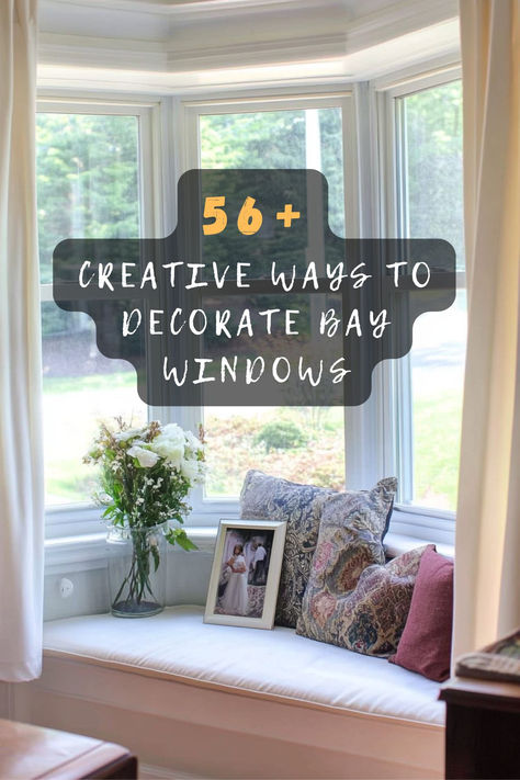 Enhance your living room with 56 stylish ways to decorate your bay window 🌟. These ideas incorporate lush greenery, artistic displays, and comfortable furnishings to elevate your home's ambiance. Want to make your bay window a standout feature? Click to discover all the stylish inspirations! #StylishDecor #BayWindowIdeas #LushGreenery #ArtisticDisplays #ComfortableFurnishings #InteriorInspo #LivingRoomDecor Bay Window Ideas Living Room Home Decor, Bay Window Decor Ideas, How To Decorate A Bay Window, Bay Window In Living Room, Decorating A Bay Window, Window Decor Ideas, Bay Window Decor, Bay Window Design, Sophisticated Living Room