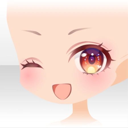 How To Draw Winking Eyes, Wink Face Drawing, How To Draw A Winking Eye, Winking Eye Drawing, Winking Drawing, Chibi Poses, Winking Eye, Chibi Eyes, Pro Create