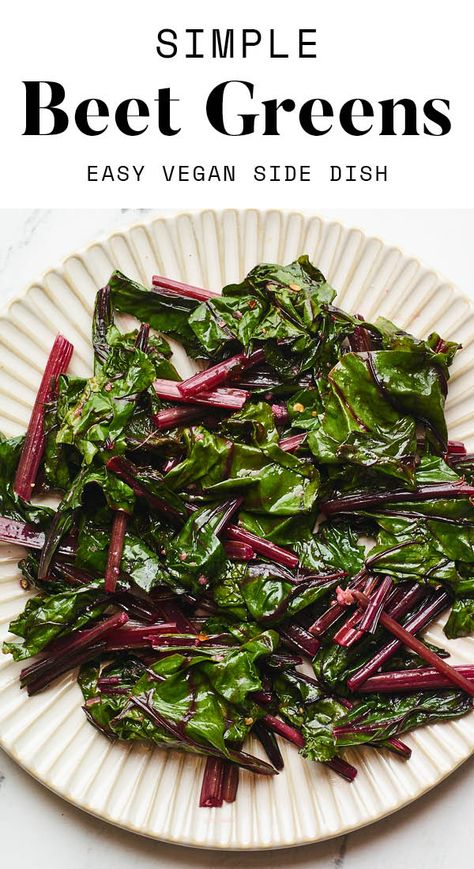 Beet Tops, Beet Green Recipes, Sauteed Beet Greens, Eating Bird Food, Fresh Beets, Beet Recipes, Beet Greens, Clean Eating Meal Plan, Vegan Side Dishes