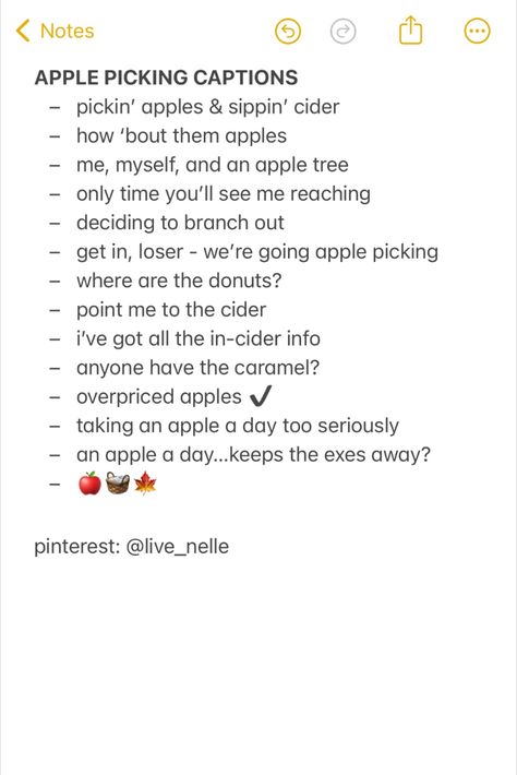 Instagram Captions For Apple Picking, Apple Orchard Captions For Instagram, Fall Photo Dump Captions, Pumpkin Patch Ig Captions, Corn Maze Captions For Instagram, Apple Picking Captions For Instagram, Pumpkin Captions Instagram, Apple Captions For Instagram, Fall Content Ideas