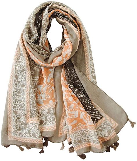 Towel Scarf, Spain Fashion, Brown Scarves, Linen Scarves, Scarf Material, Head Wrap Scarf, Tassel Scarf, Printed Silk Scarf, Patterned Scarves