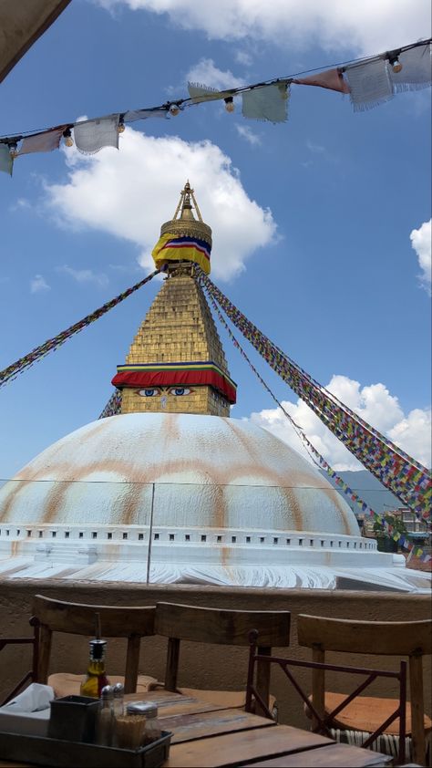 Aesthetic view of Boudha Kathmandu Nepal Aesthetic, Overseas Aesthetic, Kathmandu Aesthetic, Nepal Aesthetic, Nepal Himalayas, Mountain Temple, Nepal Kathmandu, Aesthetic View, Hero Poster