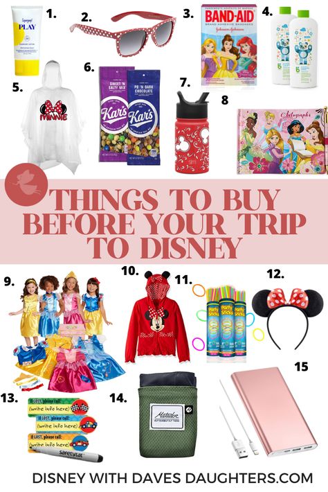 Things you should buy before you go to Disney World! Put these items on your packing list to save money. You'll be happy you bought these! Disneyland Florida, Magic Kingdom Fireworks, Packing List For Disney, Disney World Packing, Disney Essentials, Autograph Book Disney, Disney Secrets, Disney World Vacation Planning, Items To Buy