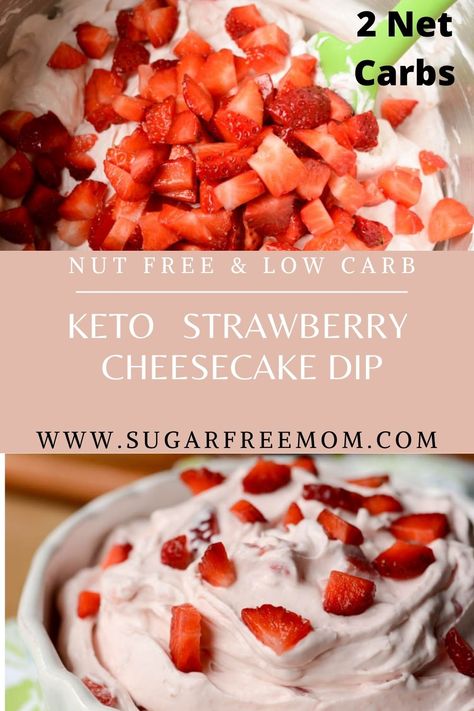 Sugar Free Keto Low Carb Strawberry Cheesecake Dip Strawberry Cheesecake Dip, Keto Strawberry Cheesecake, Keto Fruit, Low Fat Low Carb, Low Carb Low Fat Recipes, Cheesecake Dip, Diet Recipes Easy, Low Carb Low Sugar, Sugar Free Low Carb