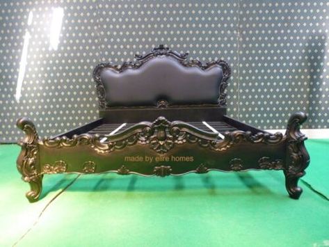 bedsnfurniture.com - Looking for similar - Visit our website. Find many great new & used options and get the best deals for Super King 6' Matt Black Gothic style oriental carved mahogany Bed not Rococo at the best online prices at eBay! Free delivery for many products! Gothic Bed Frame, Black Rococo, Rococo Bedroom, Rococo Bed, Baroque Bed, Mahogany Bed, Gothic Bed, Gothic Decor Bedroom, French Baroque